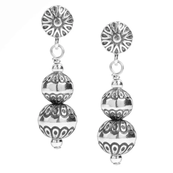 American West Sterling Silver Native Pearl Earrings - Picture 1 of 10